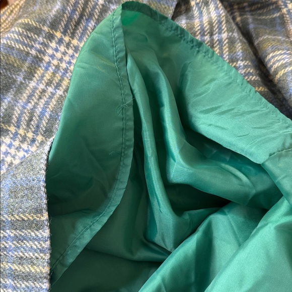 Glenisla wool from Scotland vintage Blue and Gray Checkered lined Skirt size 14 - Picture 6 of 6